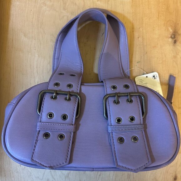 NWT Free People Say Yes Leather Bag Lilac - Picture 4 of 4